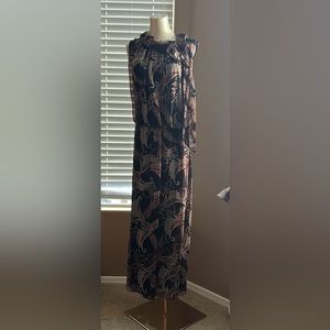 London Times Woman 16w Paisley Halter Dress